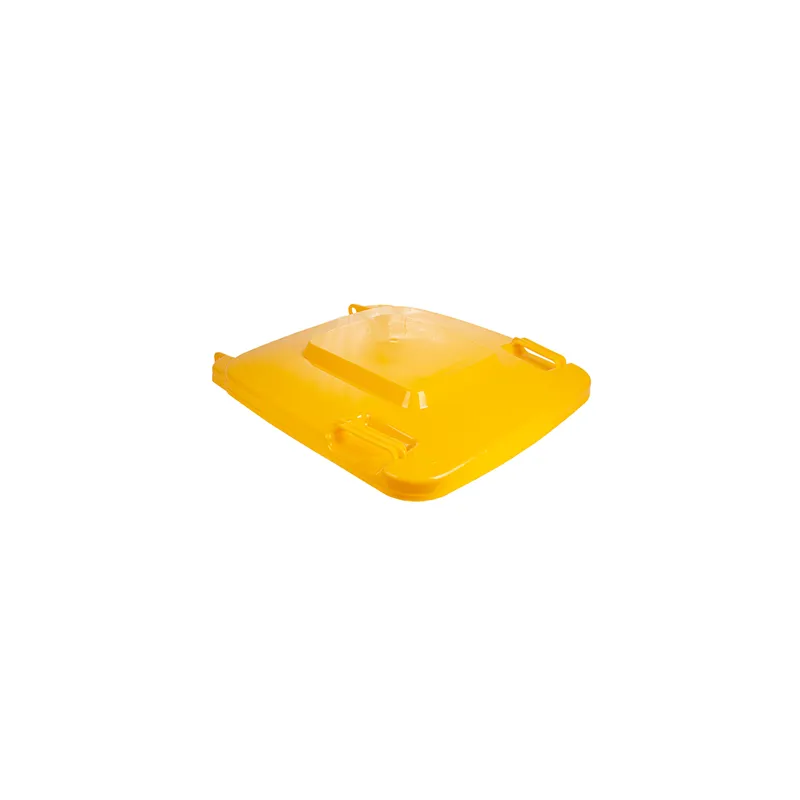 COUVERCLE POUR CONTENEUR 240L   71x56x7,4 CM JAUNE HDPE (1 UNITÉ)