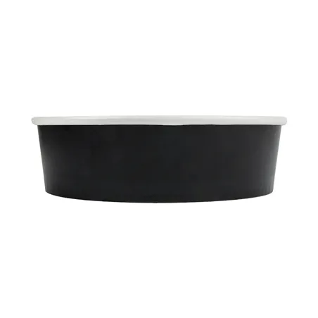 POTS SALADIERS  950 ML 255 + 18 PE G/M2 Ø 18,7/16,5x5,4 CM NOIR CARTON (300 UNITÉ)