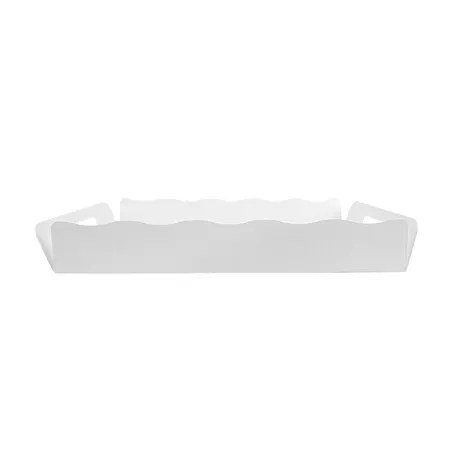 PLATEAUX + COUVERCLE THEPACK  40,5x30,5x6 CM BLANC CARTON MICROCANAL (150 UNITÉ)