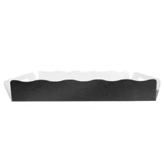 PLATEAUX + COUVERCLE THEPACK 40,5x30,5x6 CM NOIR CARTON MICROCANAL (150 UNITÉ)