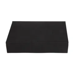BOÎTES CATERING, PLATE THEPACK 28x19x6 CM NOIR CARTON NANO-MICRO (100 UNITÉ)