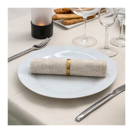 SERVIETTES P. 1/4 LIKE LINEN 'KEIKO' 70 G/M2 40x40 CM SABLE SPUNLACE (600 UNITÉ)