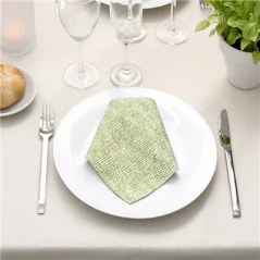 SERVIETTES P. 1/4 LIKE LINEN 'KEIKO' 70 G/M2 40x40 CM VERT OLIVE SPUNLACE (600 UNITÉ)