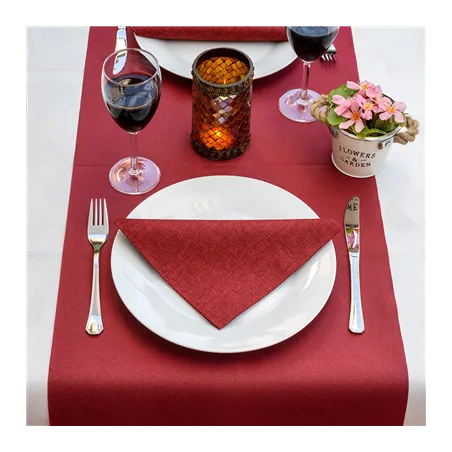 SERVIETTES P. 1/4 'JAZZ' 55 G/M2 40x40 CM BORDEAUX AIRLAID (700 UNITÉ)