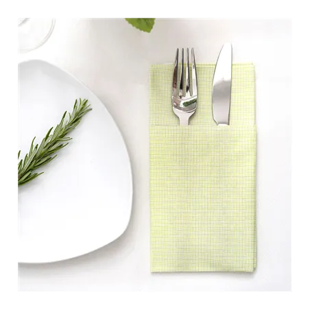 SERVIETTES KANGOUROU LIKE LINEN 'IPANEMA' 70 G/M2 40x40 CM PISTACHE SPUNLACE (700 UNITÉ)
