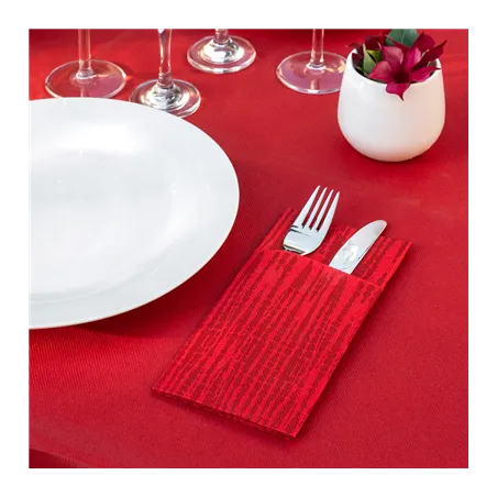 SERVIETTES "CANGURITO" 'SAFARI' 55 G/M2 33x40 CM ROUGE AIRLAID (700 UNITÉ)