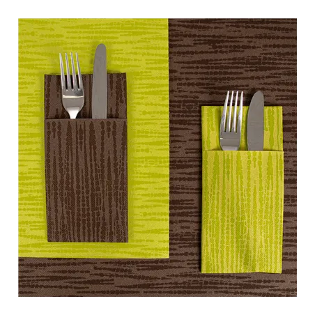 SERVIETTES "CANGURITO" 'SAFARI' 55 G/M2 33x40 CM CHOCOLAT AIRLAID (700 UNITÉ)