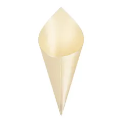 CORNETS EN FEUILLE DE PEUPLIER WOOD  22 CM NATUREL BOIS (500 UNITÉ)