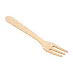 FOURCHETTES BAMBOO 9,5 CM NATUREL BAMBOU (100 UNITÉ)