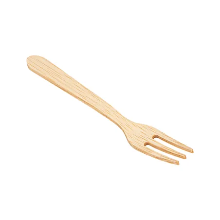 FOURCHETTES BAMBOO  9,5 CM NATUREL BAMBOU (100 UNITÉ)
