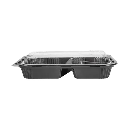 COFFRETS POUR REPAS 3 COMPART.   22,7x14,7x3,5 CM NOIR PP (200 UNITÉ)