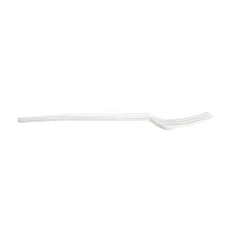 COUTEAU / FOURCHETTE   13 CM BLANC CPLA (1000 UNITÉ)