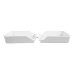 BURGER BOX AKALA  26x13,7x3,4 CM BLANC PORCELAINE (6 UNITÉ)