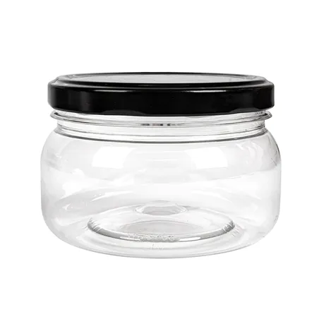 POT AVEC COUVERCLE  250 ML Ø10x6,5 CM TRANSPARENT PET (154 UNITÉ)