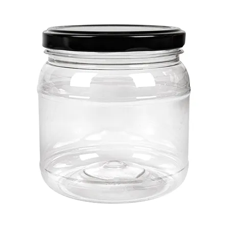POT AVEC COUVERCLE  500 ML Ø10x10,5 CM TRANSPARENT PET (88 UNITÉ)