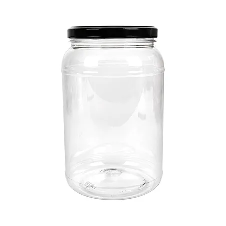 POT AVEC COUVERCLE  1000 ML Ø10,8x17 CM TRANSPARENT PET (51 UNITÉ)
