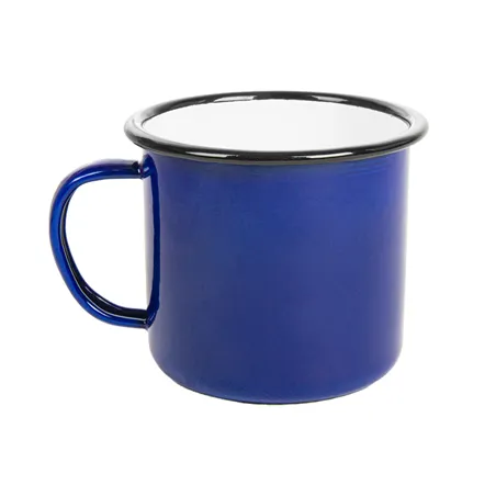 TASSES ENAMELWARE 350 ML Ø 8x8 CM BLEU ACIER ÉMAILLÉ (6 UNITÉ)