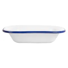 BOLS RECTANGULAIRES ENAMELWARE 330 ML 18x13x4 CM BLANC ACIER ÉMAILLÉ (6 UNITÉ)