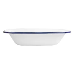 BOLS RECTANGULAIRES ENAMELWARE 980 ML 26x19x5,5 CM BLANC ACIER ÉMAILLÉ (6 UNITÉ)