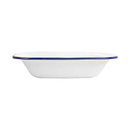 BOLS RECTANGULAIRES ENAMELWARE 980 ML 26x19x5,5 CM BLANC ACIER ÉMAILLÉ (6 UNITÉ)