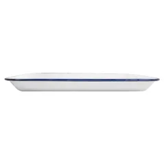 PLATEAUX RECTANGULAIRES ENAMELWARE  34,5x25,5x2,8 CM BLANC ACIER ÉMAILLÉ (6 UNITÉ)