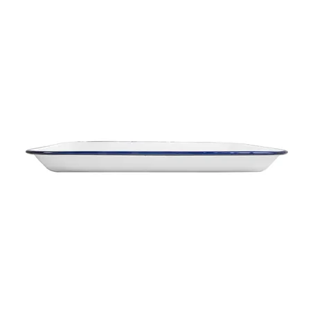 PLATEAUX RECTANGULAIRES ENAMELWARE  34,5x25,5x2,8 CM BLANC ACIER ÉMAILLÉ (6 UNITÉ)