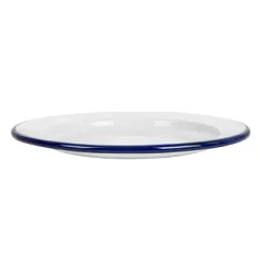 ASSIETTES PLATES ENAMELWARE  Ø 18x1,7 CM BLANC ACIER ÉMAILLÉ (6 UNITÉ)