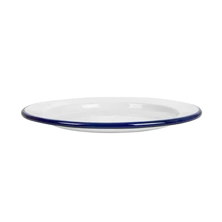 ASSIETTES PLATES ENAMELWARE  Ø 18x1,7 CM BLANC ACIER ÉMAILLÉ (6 UNITÉ)