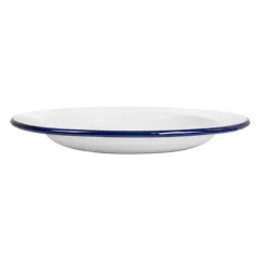 ASSIETTES PLATES ENAMELWARE  Ø 24,3x2,8 CM BLANC ACIER ÉMAILLÉ (6 UNITÉ)