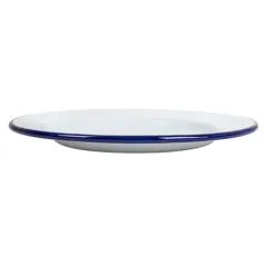 ASSIETTES PLATES ENAMELWARE  Ø 25,5x2 CM BLANC ACIER ÉMAILLÉ (6 UNITÉ)