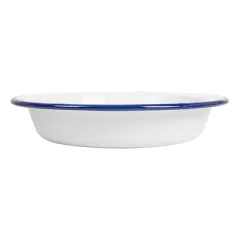 ASSIETTES CREUSES ENAMELWARE 740 ML Ø 22x4,5 CM BLANC ACIER ÉMAILLÉ (6 UNITÉ)