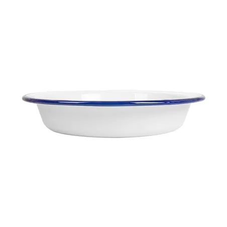 ASSIETTES CREUSES ENAMELWARE 740 ML Ø 22x4,5 CM BLANC ACIER ÉMAILLÉ (6 UNITÉ)