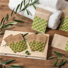 VANITY SET EN SACHET KRAFT 'NATURAL'  7x10,5 CM (250 UNITÉ)