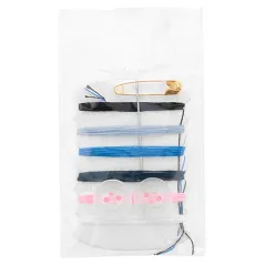 KIT DE COUTURE EN SACHET BLANC 'AZUR'  10,5x7 CM (250 UNITÉ)