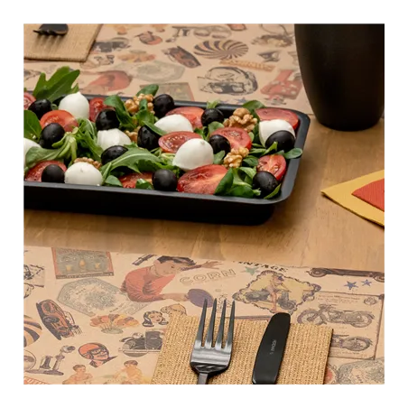 ASSIETTES PLATES ARTINOX  Ø 21x1,5 CM NOIR INOX (1 UNITÉ)