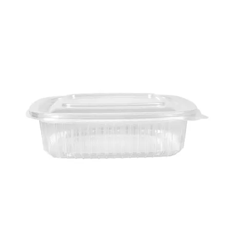 RÉCIPIENT AVEC COUVERCLE CHARNIÈRE  375 ML 14,3x12,6x4,1 CM TRANSPARENT PP (300 UNITÉ)