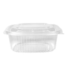 RÉCIPIENT AVEC CHARNIÈRE 500 ML 14,3x12,6x5,5 CM TRANSPARENT PP (300 UNITÉ)