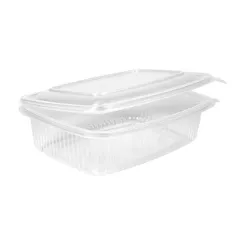 RÉCIPIENT AVEC CHARNIÈRE 750 ML 18,7x14,4x5,2 CM TRANSPARENT PP (400 UNITÉ)