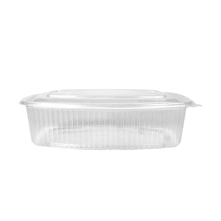 RÉCIPIENT AVEC COUVERCLE CHARNIÈRE  1500 ML 23,3x17,8x6,3 CM TRANSPARENT PP (200 UNITÉ)
