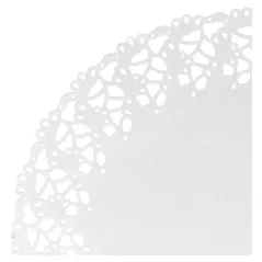 DENTELLES RONDES AJOURÉES  53 G/M2 Ø 27 CM BLANC PAPIER (250 UNITÉ)