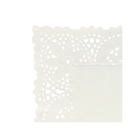 DENTELLES RECTANGULAIRES  47 G/M2 21x15 CM BLANC PAPIER (250 UNITÉ)