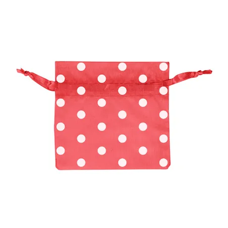 48 U. SACHETS ORGANDY AVEC FERMETURE-À POIS  12,5x11 CM ROUGE MICROFIBRE (1 UNITÉ)