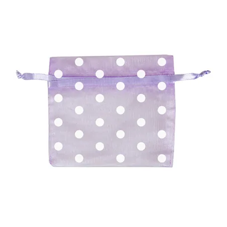 48 U. SACHETS ORGANDY AVEC FERMETURE-À POIS  12,5x11 CM LAVANDE MICROFIBRE (1 UNITÉ)