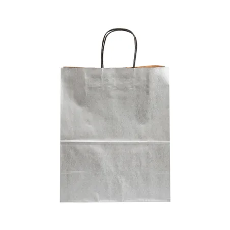 SACS SOS COULEUR UNIQUE  80 G/M2 20+10x29 CM ARGENTE KRAFT (250 UNITÉ)