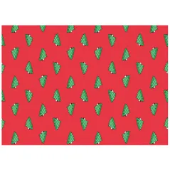 SETS DE TABLE KRAFT "CHRISTMAS TREES"