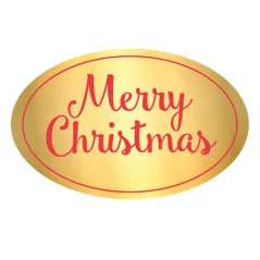 1000 U. ETIQUETTE "MERRY CHRISTMAS"