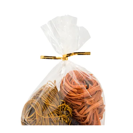 FERMETURES SACHETS   9,5 CM DORE METAL (100 UNITÉ)