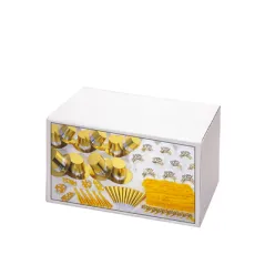 ASSORTIMENT COTILLON 50 PERSONNES "LUXE" 51,5x39,5x33 CM DORE (1 UNITÉ)