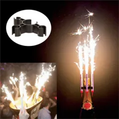 CLIP BOUTEILLE POUR 3 BENGALES 112.71   NOIR ABS (1 UNITÉ)