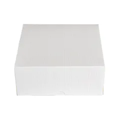 BOÎTES PATISSERIES SANS FENÊTRE THEPACK  18x18x7,5 CM BLANC CARTON NANO-MICRO (200 UNITÉ)